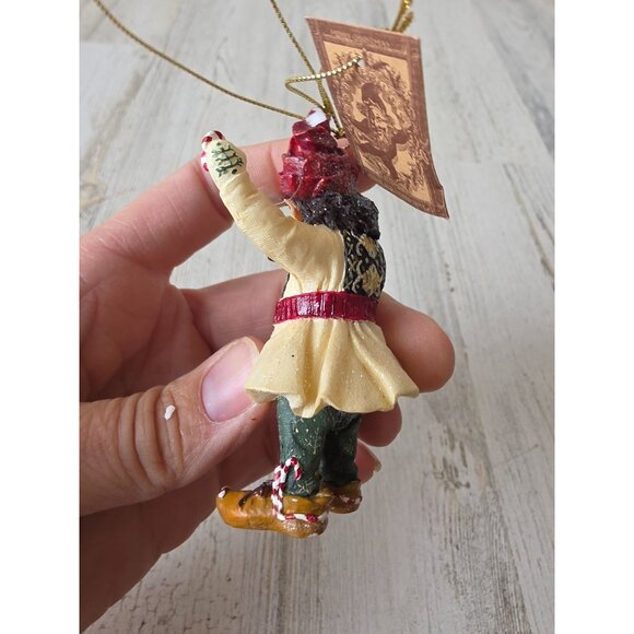 Drolleries d henderson elf candy cane cookie ornament as is Xmas tree demdaco - Picture 3 of 8